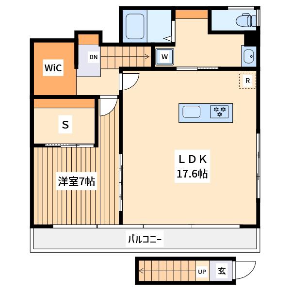 サンピア北小金(1SLDK/2階)の間取り写真