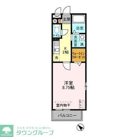 第3エーデルハイム(1K/2階)の間取り写真