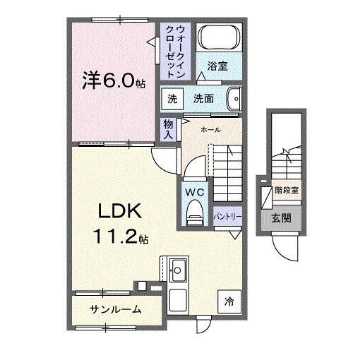 イノセントパーク(1LDK/2階)の間取り写真
