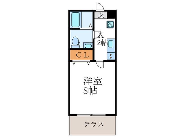 アークリード今出川大宮(1K/1階)の間取り写真