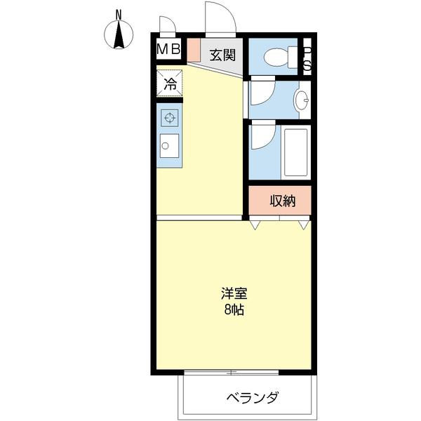 サープラスワン南彦根(1K/2階)の間取り写真