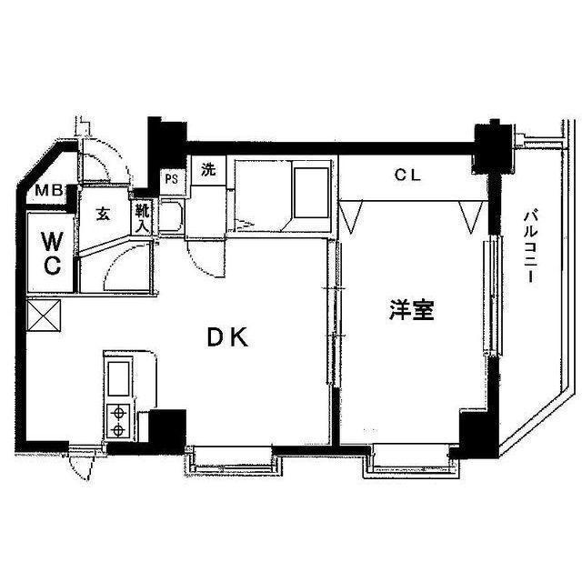 ロイヤルガーデン哲学堂(1LDK/3階)の間取り写真