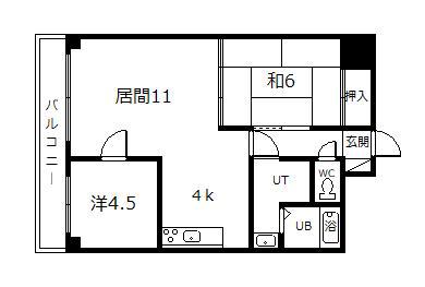 5・3ハイム(2LDK/1階)の間取り写真