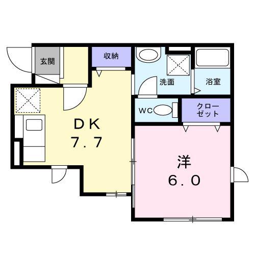 ヴァンベェール27(1DK/3階)の間取り写真
