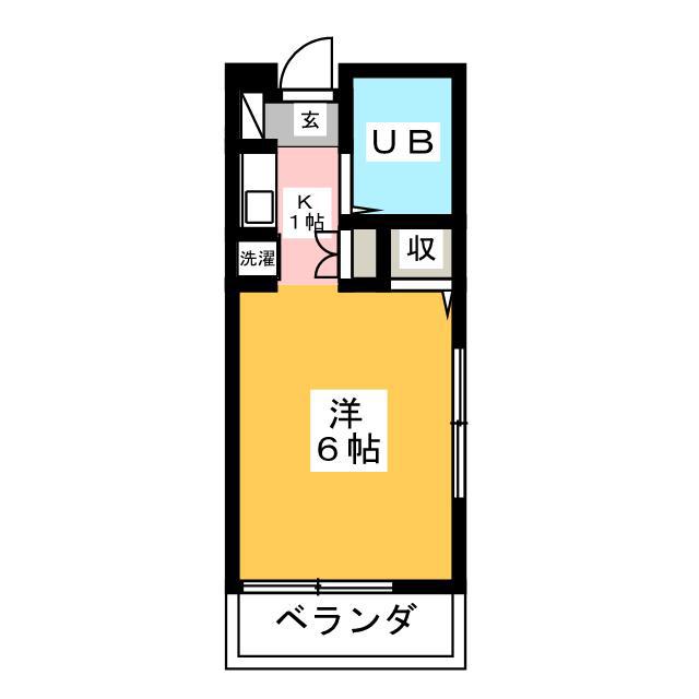 プレステージ(ワンルーム/1階)の間取り写真