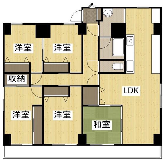 Sビル宇品御幸(5LDK/4階)の間取り写真