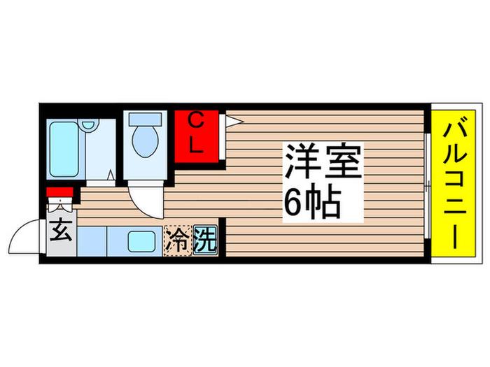 サンライフ94(ワンルーム/2階)の間取り写真