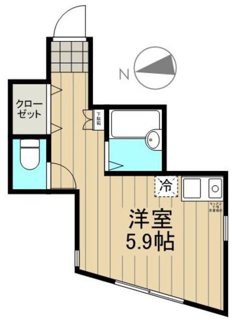 ハイクレスト読売ランド前(ワンルーム/1階)の間取り写真