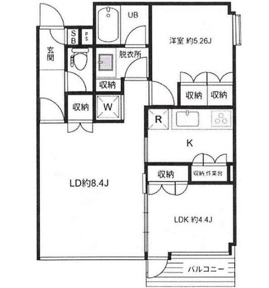 カーサ ミリオーレ(2LDK/5階)の間取り写真