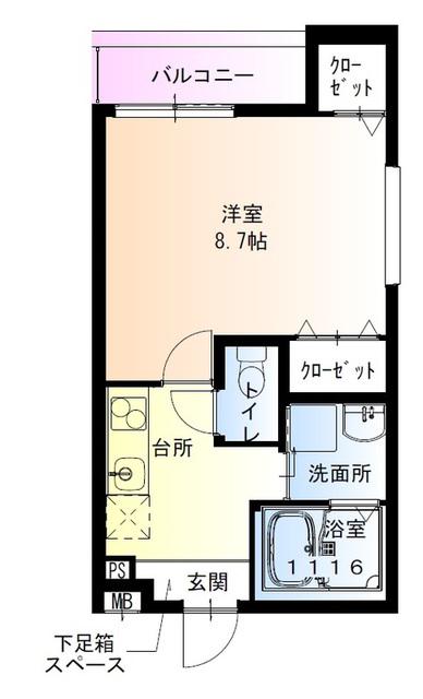 フジパレス高石駅北V番館(1K/3階)の間取り写真
