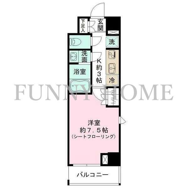 SUNFLOWER GARDEN(1K/7階)の間取り写真
