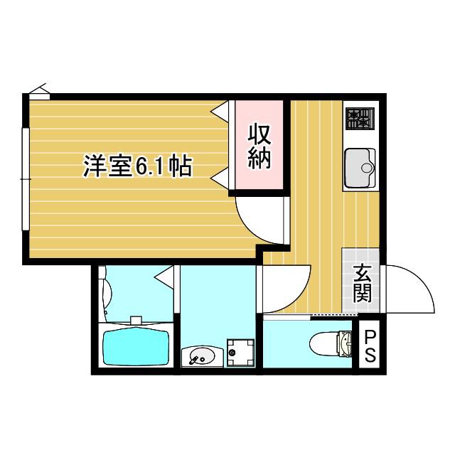 リープラス伊保駅前(1K/2階)の間取り写真