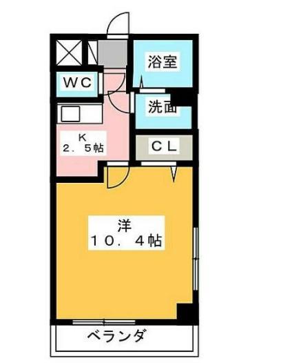 サクシードMTⅠ金山(1K/5階)の間取り写真