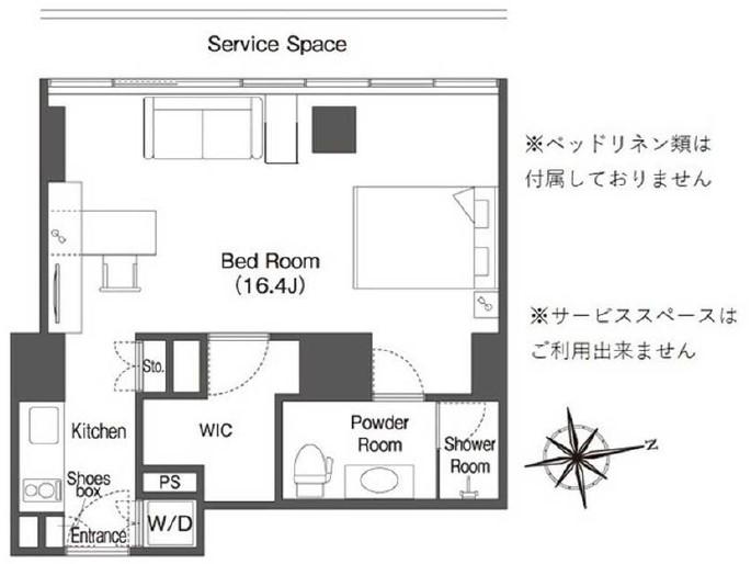 フロンティアレジデンスザタワー品川(ワンルーム/9階)の間取り写真