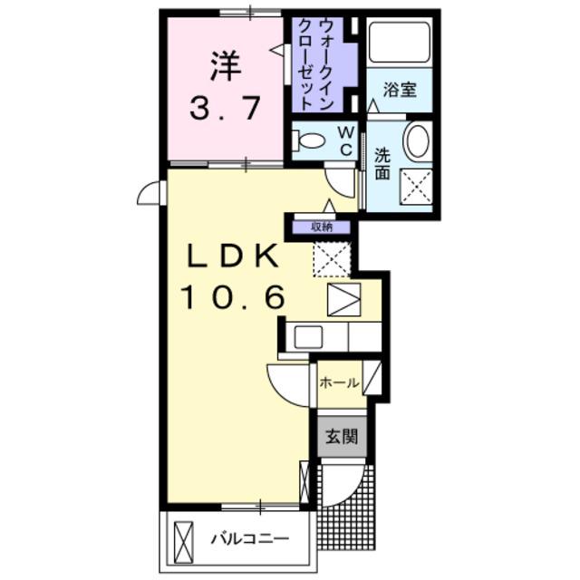 シャイン21 II(1LDK/1階)の間取り写真