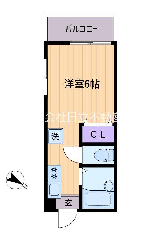 フジロイヤルコープ(1K/3階)の間取り写真