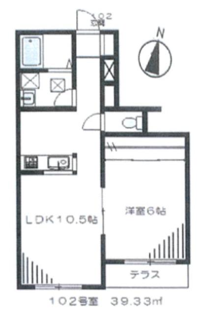フレンドリーHAMADAYAMAIII(1LDK/1階)の間取り写真