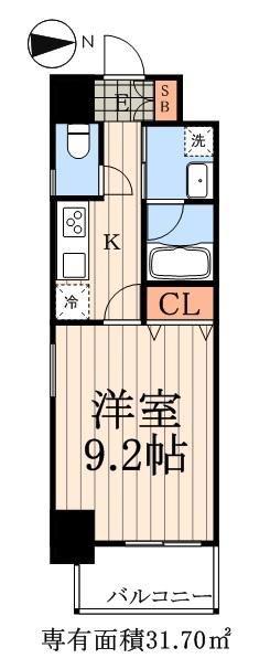 アンファンテーヌ(1K/5階)の間取り写真