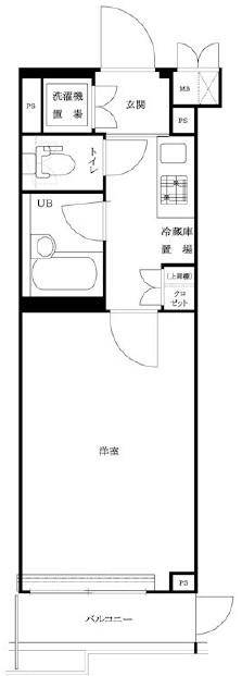 ルーブル練馬沼袋(1K/1階)の間取り写真