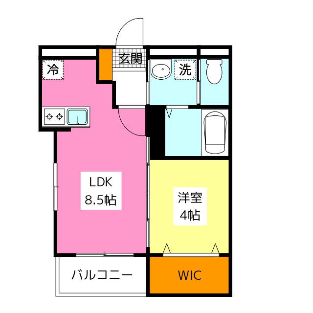 ROBOT HOME 井尻IV(1LDK/3階)の間取り写真