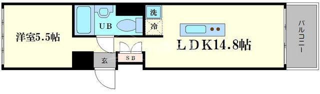 匠空京町堀(1LDK/5階)の間取り写真