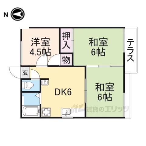 ボヌール菅原(3DK/2階)の間取り写真