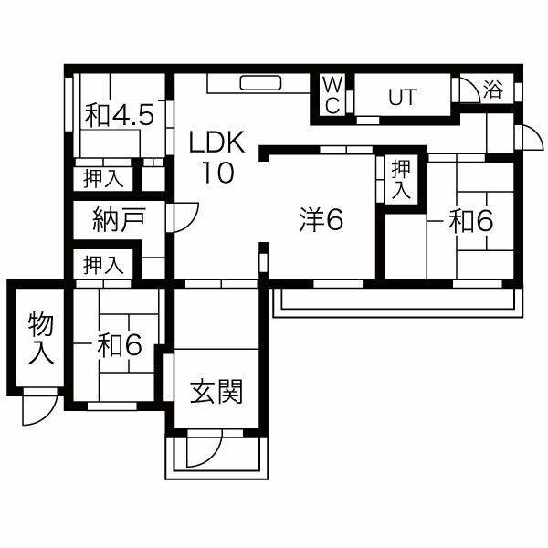 真駒内柏丘団地A9号棟(4LDK/1階)の間取り写真