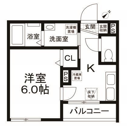 MAISON FOREST(1K/1階)の間取り写真