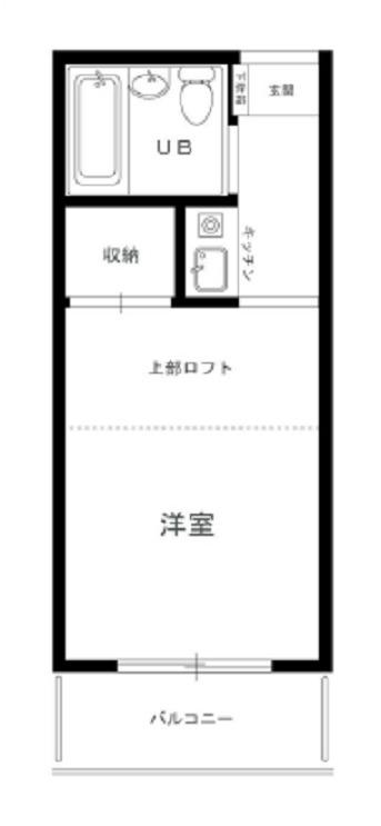 レオパレス武蔵新田(1K/1階)の間取り写真