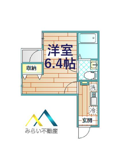 グラニット子安(1K/2階)の間取り写真