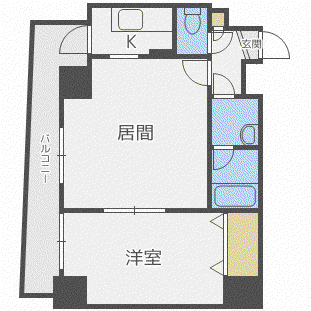 フォレスト円山(1LDK/10階)の間取り写真