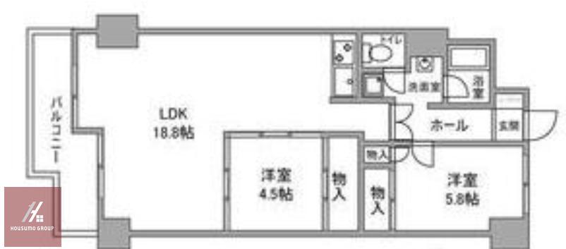 新北野第3コーポ(2LDK/10階)の間取り写真