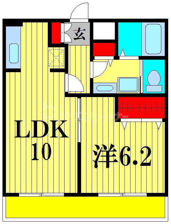 T.M.PLACE II(1LDK/3階)の間取り写真