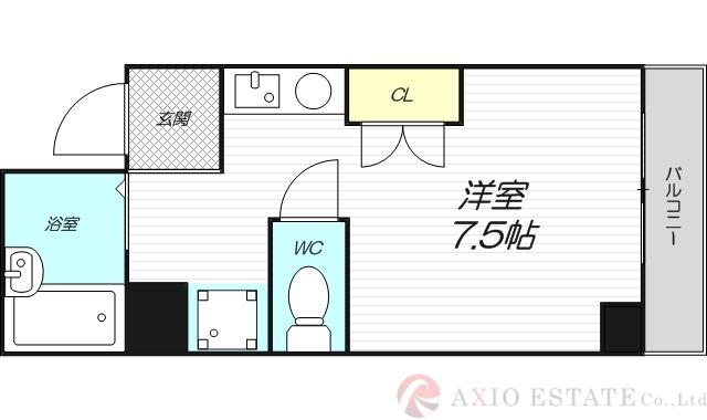 パークフロント21(ワンルーム/2階)の間取り写真