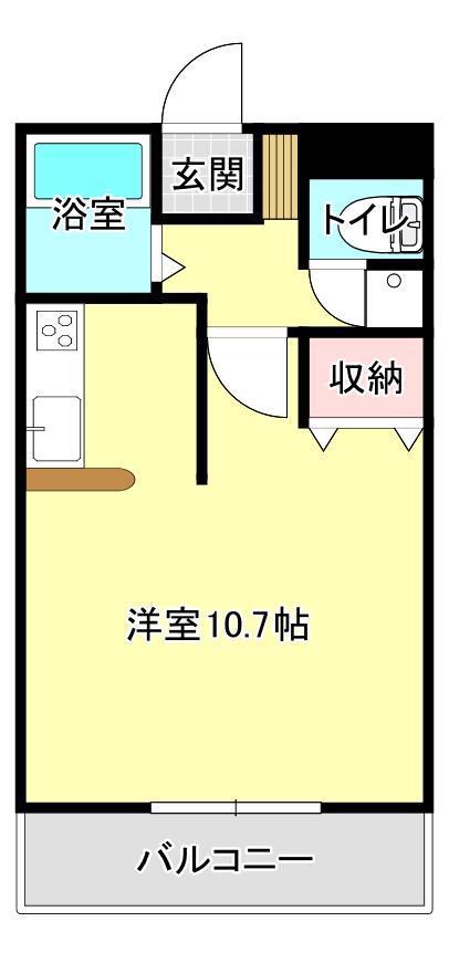 SINCE2000(1K/3階)の間取り写真