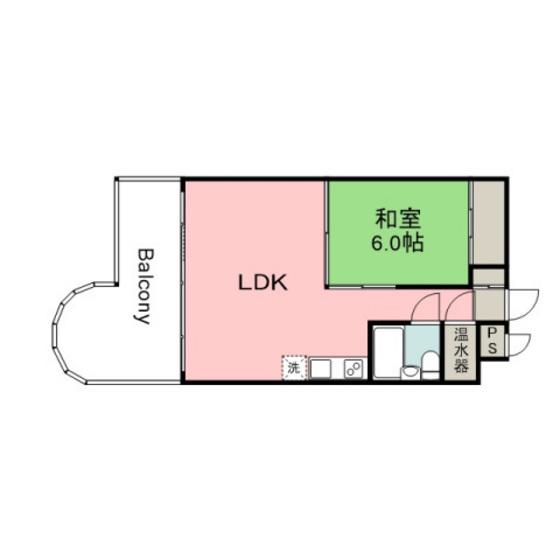 ほうらいの里宮島(1LDK/5階)の間取り写真