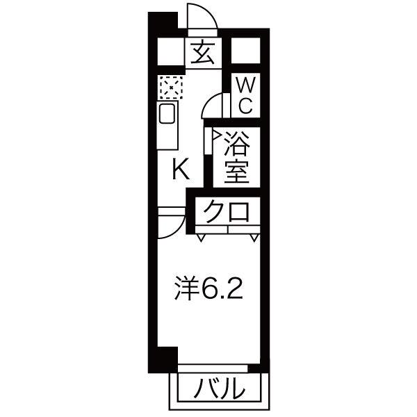 TS DREAM 千原(1K/11階)の間取り写真