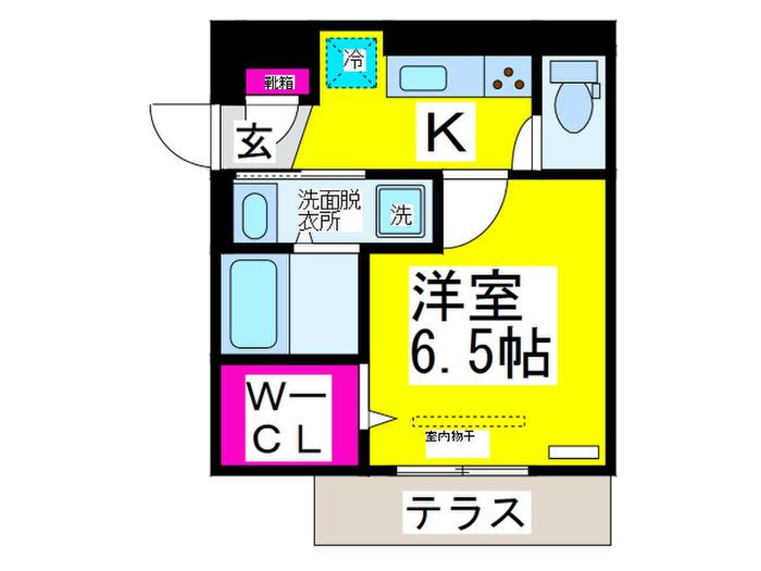 R-001(1K/3階)の間取り写真