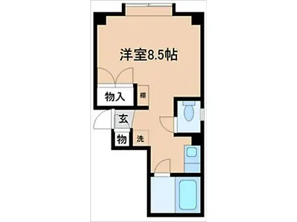 スイートメント高岡町(ワンルーム/1階)の間取り写真