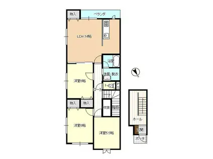 ヴェルフォート(3LDK/2階)の間取り写真