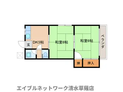 塚田ハイツ(2DK/1階)の間取り写真