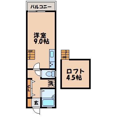 メゾンポムルージュ(ワンルーム/1階)の間取り写真