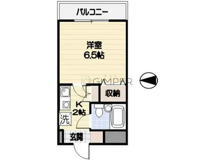 カームステージ鷺宮(1K/1階)の間取り写真