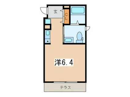 アンベリール戸塚(ワンルーム/1階)の間取り写真