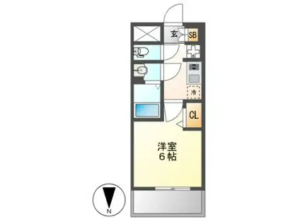プレサンス大須観音フィエスタ(1K/11階)の間取り写真