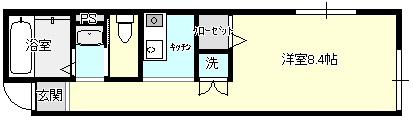 サウスWINGマンションNOW AND THEN BLDG(1K/3階)の間取り写真