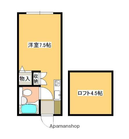 メゾン深田台(ワンルーム/1階)の間取り写真