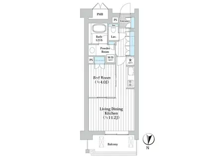 アビティグランデ砧(1LDK/5階)の間取り写真