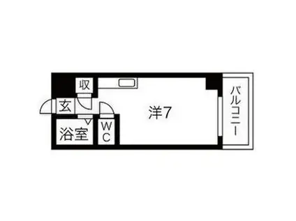 プレアール姫路北平野(ワンルーム/3階)の間取り写真