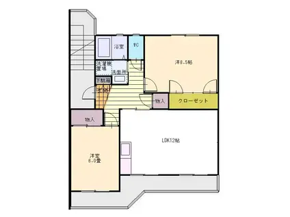 YKハイム北安東(2LDK/3階)の間取り写真